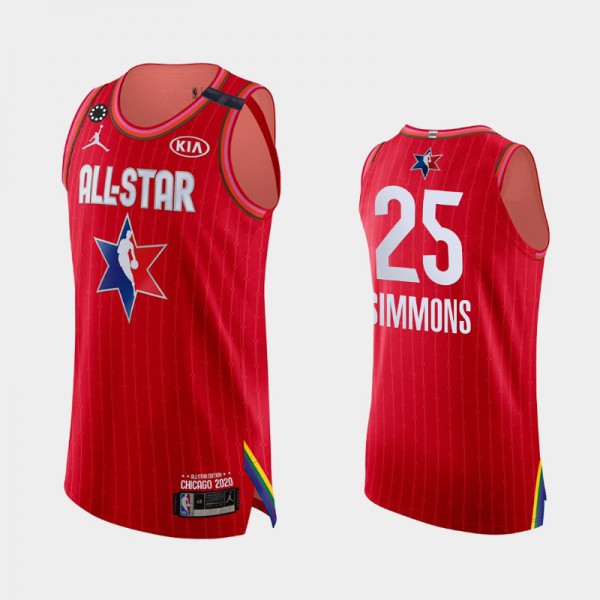NBA Philadelphia 76ers Ben Simmons Fanatics Sixers Jersey Red Away Size L